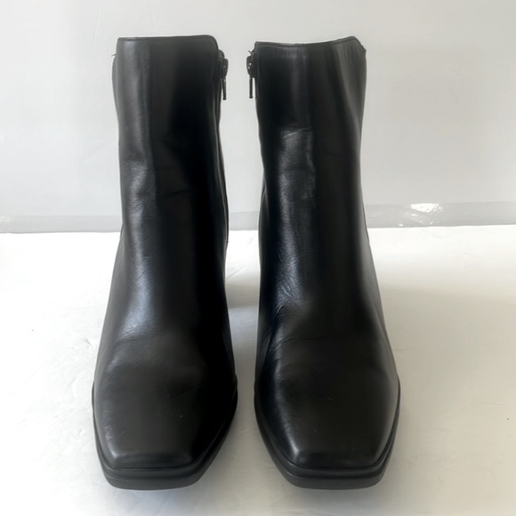 NATURALIZER Womens Black Leather Ankle Boots Chunky Block Heel Shoes Size 11 NWT - Picture 6 of 8